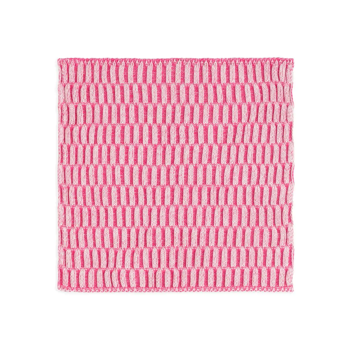Knit Factory vaatdoek Block ecru-fuchsia
