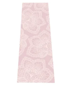 Love Generation yogamat - Lotus print - roze 6mm