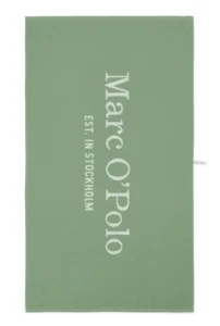 Marc O'Polo strandlaken Statement sage green 100x180cm