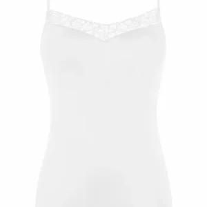Mey dames spaghetti hemd Emotion Elegance wit 55370 - 40