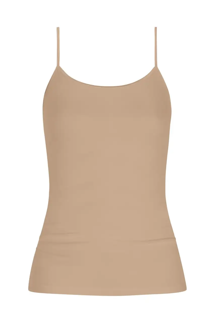 Mey dames spaghetti hemd Emotion tan 55201 - 38