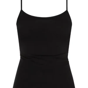Mey dames spaghetti hemd Superfine Organic zwart 25815 - 40