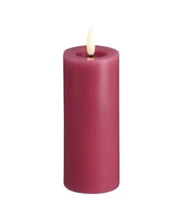 Moods & More led-kaars Melted silk 49 x 125 mm vintage rose