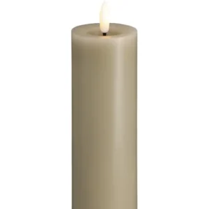 Moods & More led-kaars Melted silk 49 x 150 mm kit grey