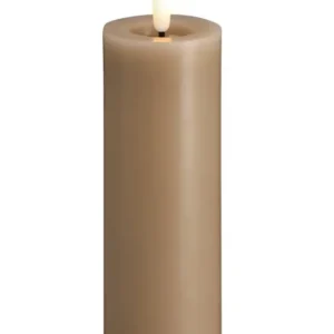 Moods & More led-kaars Melted silk 49 x 150 mm sand