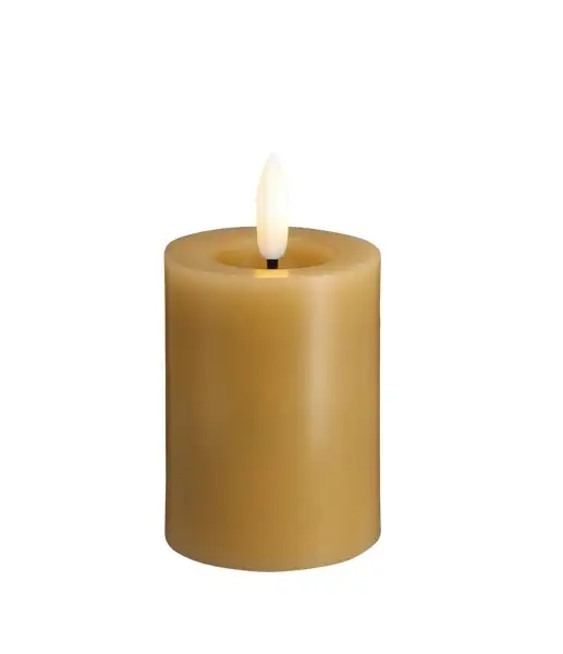 Moods & More led-kaars Melted silk 49 x 75 mm honey