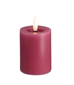Moods & More led-kaars Melted silk 49 x 75 mm vintage rose