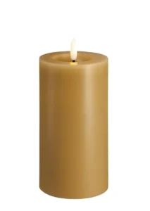 Moods & More led-kaars Melted silk 74 x 150 mm honey