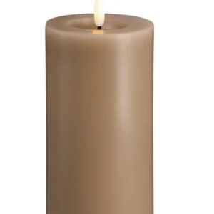 Moods & More led-kaars Melted silk 74 x 150 mm sand