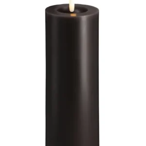 Moods & More led-kaars Melted silk 74 x 200 mm charcoal