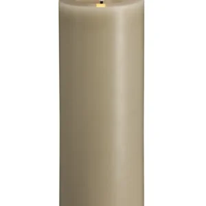 Moods & More led-kaars Melted silk 74 x 200 mm kit grey