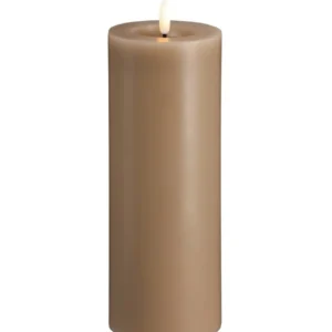 Moods & More led-kaars Melted silk 74 x 200 mm sand