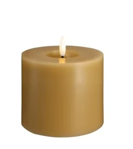 Moods & More led-kaars Melted silk 99 x 100 mm honey