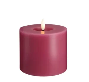 Moods & More led-kaars Melted silk 99 x 100 mm vintage rose