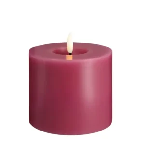 Moods & More led-kaars Melted silk 99 x 100 mm vintage rose