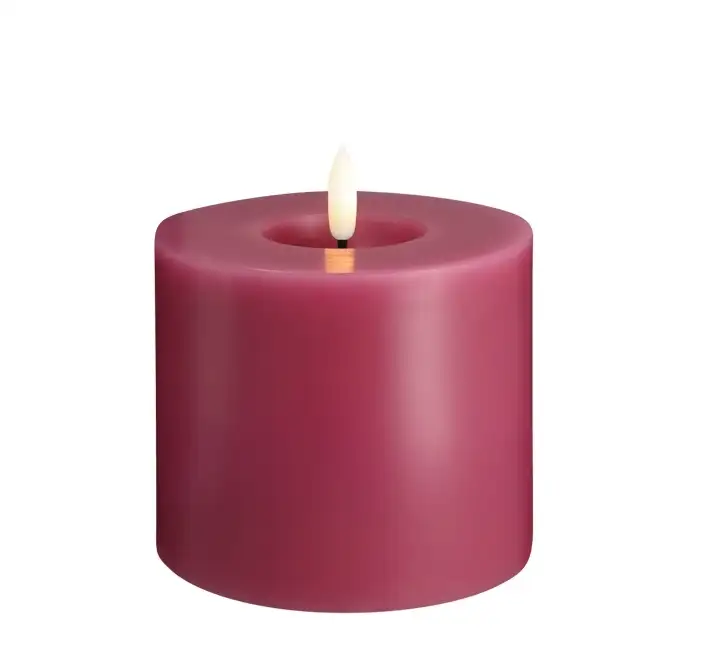 Moods & More led-kaars Melted silk 99 x 100 mm vintage rose