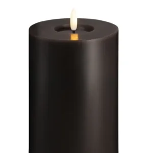 Moods & More led-kaars Melted silk 99 x 150 mm charcoal