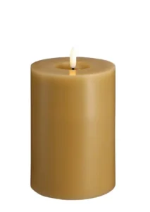 Moods & More led-kaars Melted silk 99 x 150 mm honey