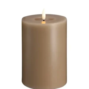 Moods & More led-kaars Melted silk 99 x 150 mm sand