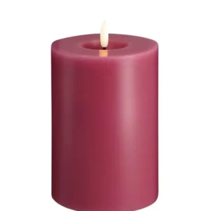 Moods & More led-kaars Melted silk 99 x 150 mm vintage rose