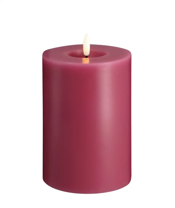 Moods & More led-kaars Melted silk 99 x 150 mm vintage rose