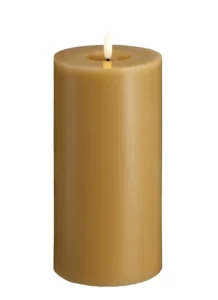 Moods & More led-kaars Melted silk 99 x 200 mm honey