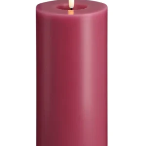 Moods & More led-kaars Melted silk 99 x 200 mm vintage rose