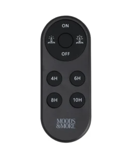 Moods & More led-kaarsen afstandsbediening Oval black