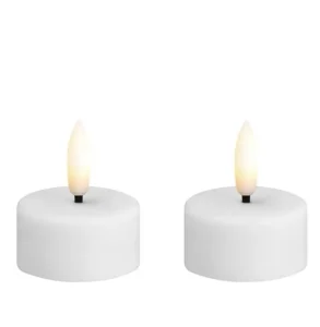 Moods & More led-waxinelichtje tealight 39 x 20 mm white 2-pack