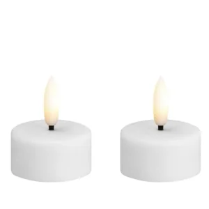 Moods & More led-waxinelichtje tealight 39 x 20 mm white 2-pack