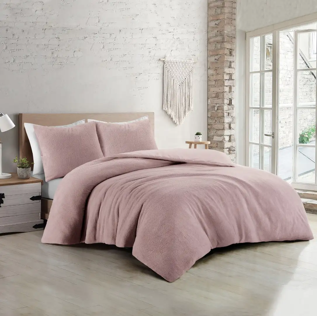 Papillon dekbedovertrek Billy teddy roze - 1-persoons 140x200/220cm + 1 sloop