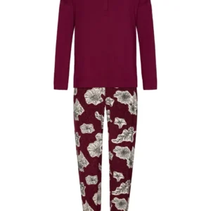Pastunette dames pyjama 121252-210-2 dark red - 44