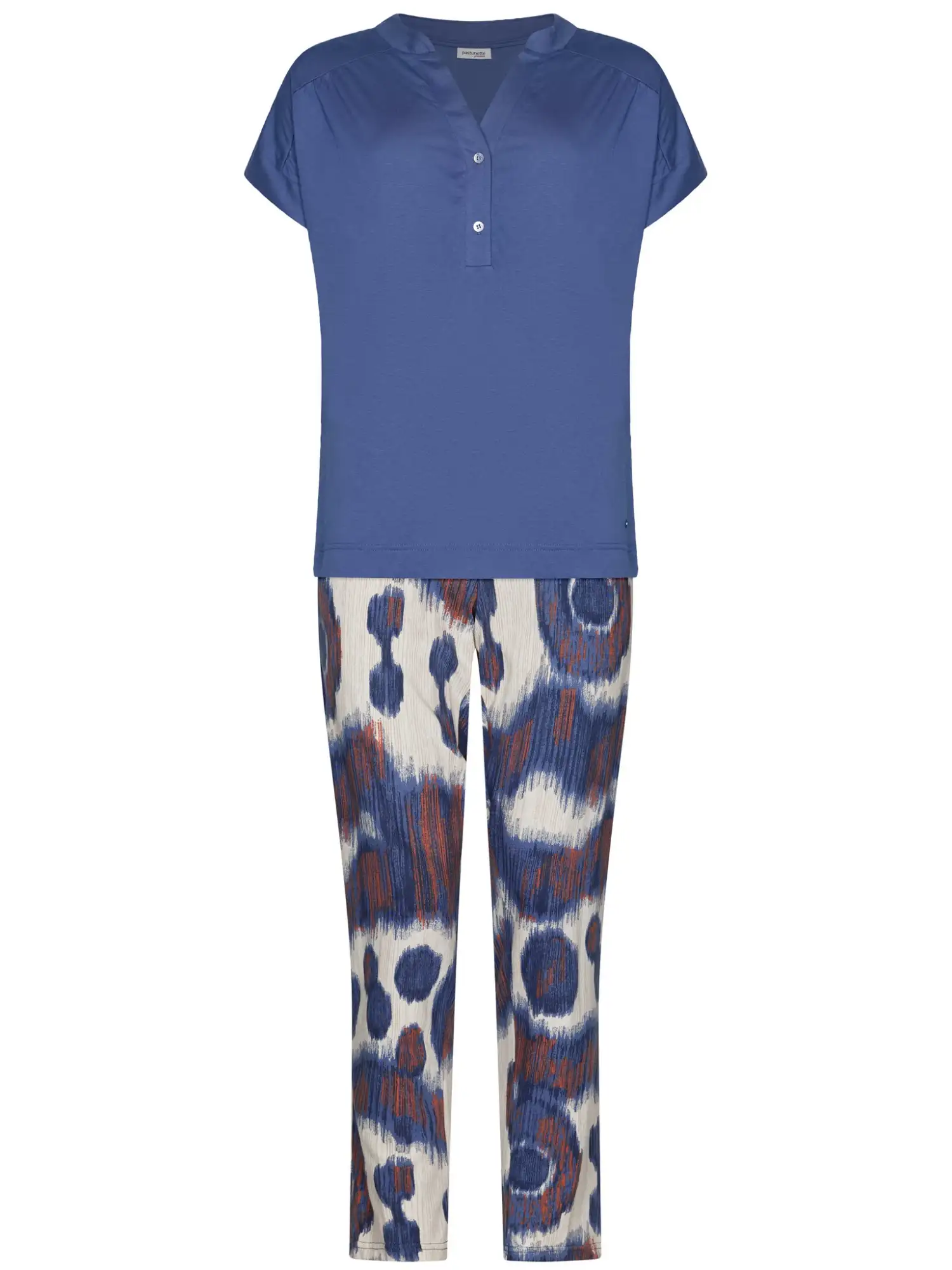 Pastunette dames pyjama 121261-220-1 indigo flow - 40
