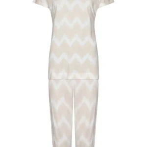 Pastunette dames pyjama capribroek beige 121251-220-1 - 38