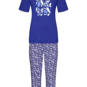 Pastunette dames pyjama capribroek dark blue 121251-116-1 - 50