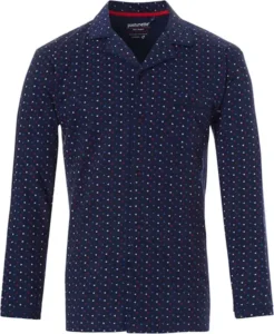 Pastunette pyjama shirt lange mouw doorknoop (blauw, 4399-624-6) - S
