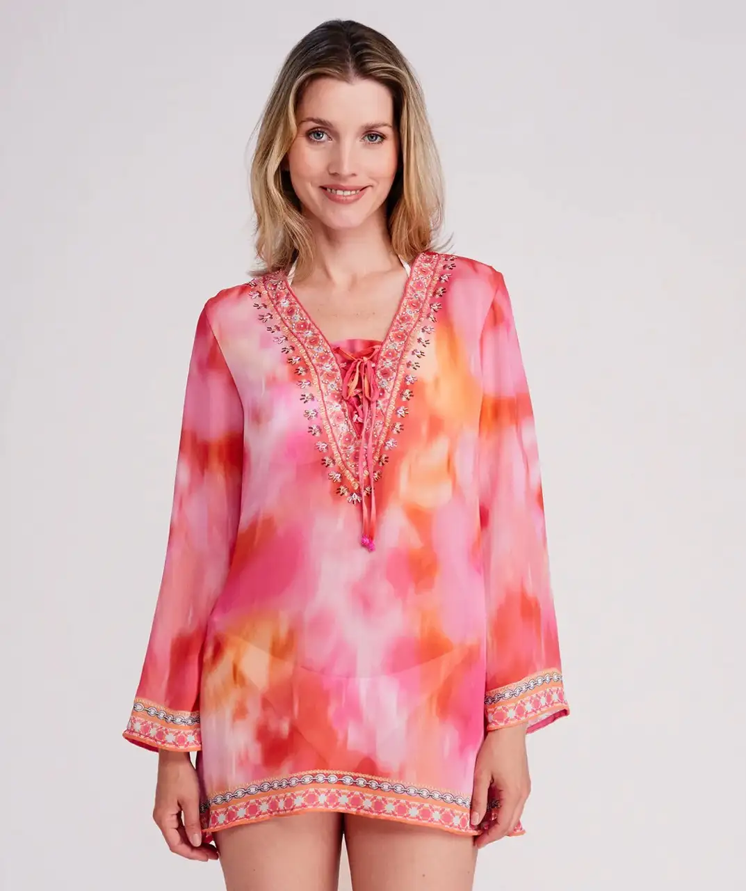 Pia Rossini Contessa cover up hot pink - M