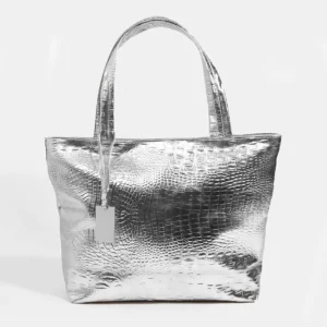Pia Rossini Reagan tas silver 40x30cm