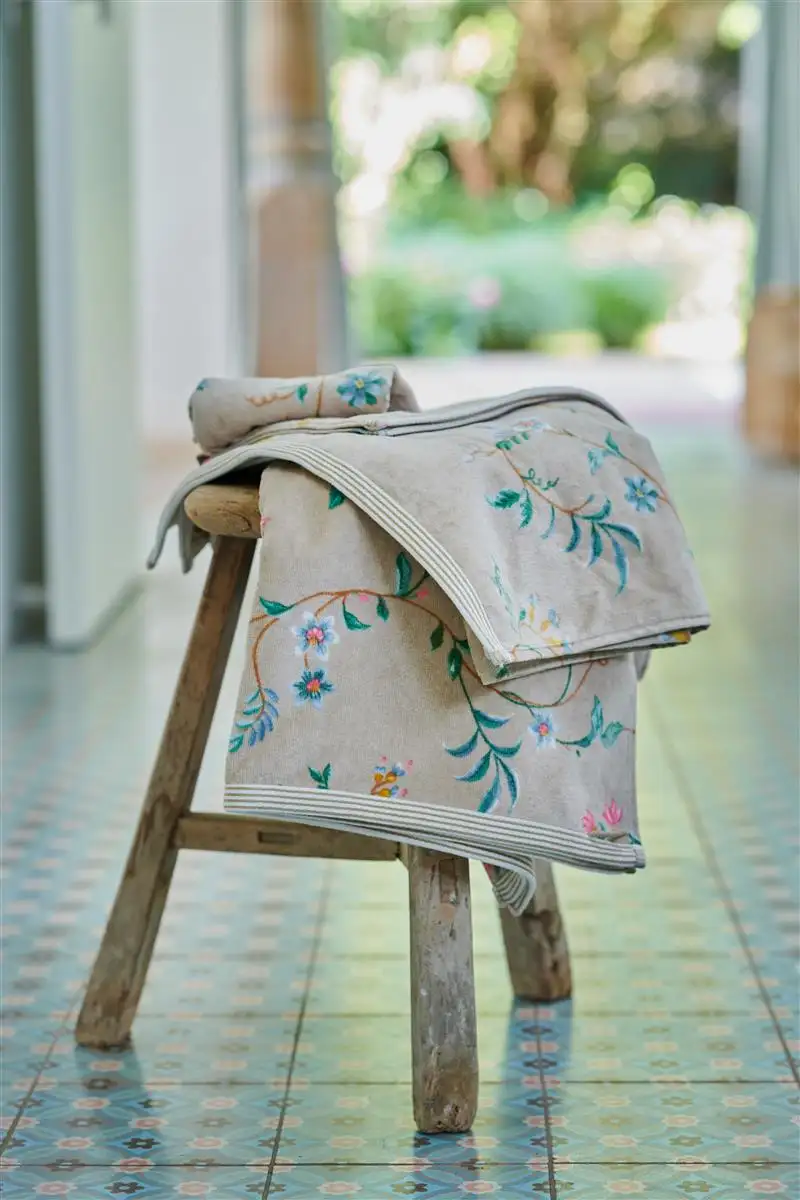 PiP studio badgoed Les Fleurs khaki - Washand 16x22cm