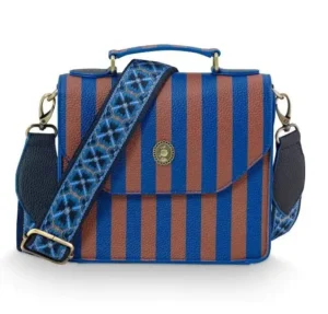 PiP Studio body bag Cross Stripe small blue