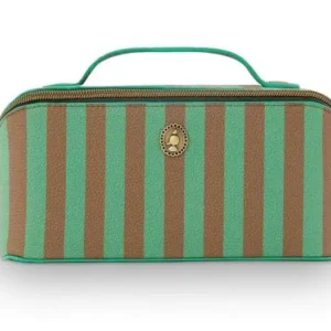 PiP Studio cosmetic bag Cyrille stripe pink green