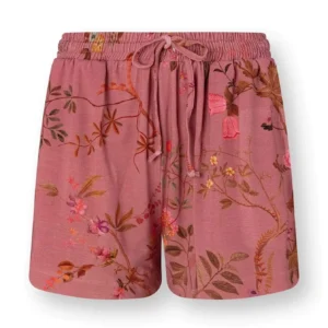 PiP Studio korte broek Bob Bodhi Flower dark pink - L