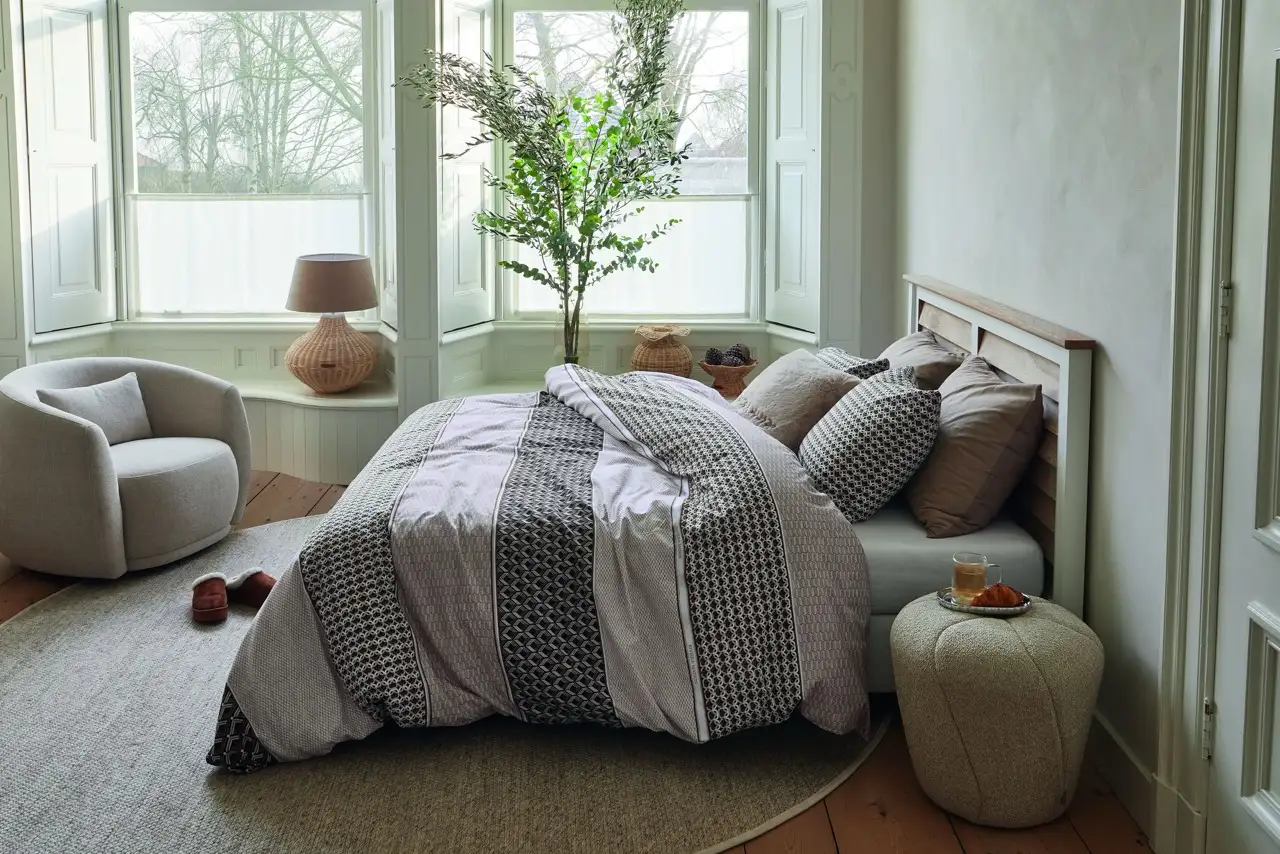 Riviera Maison dekbedovertrek Lawrence brown - 2-persoons 200x200/220cm + 2 slopen