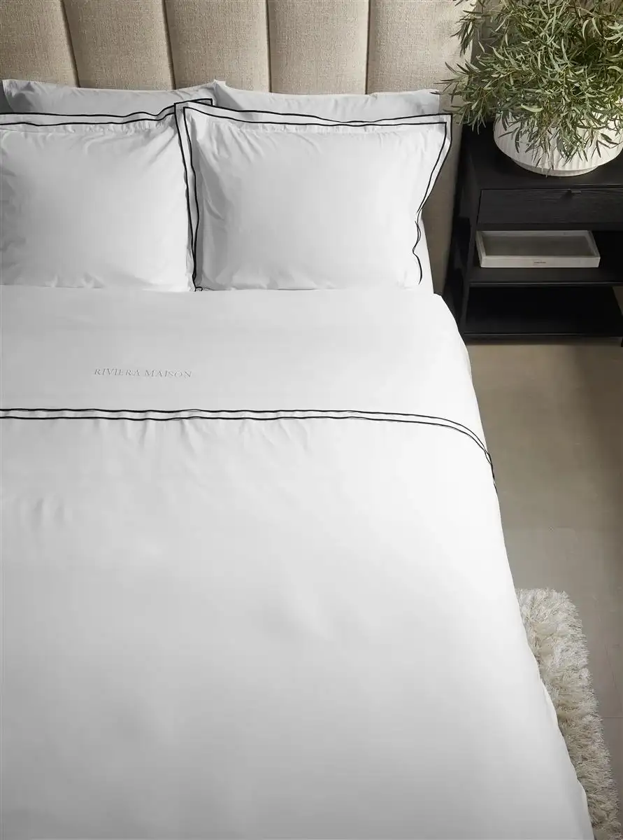 Riviera Maison dekbedovertrek Salute white - 1-persoons 140x200/220cm + 1 sloop