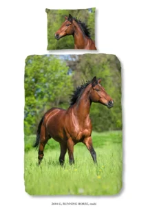 Running Horse dekbedovertrek 140x200/220 (2684, multi) - 1-persoons 140x200/220cm + 1 sloop