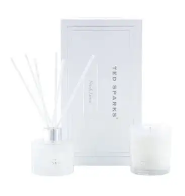 Ted Sparks Giftset Candle & Diffuser fresh linen