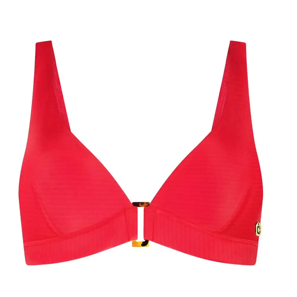 Ten Cate bikini top triangle buckle push-up bright red - 40C