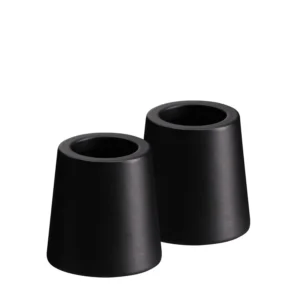 Uyuni kaarsenhouder mini taper matte black 2-pack