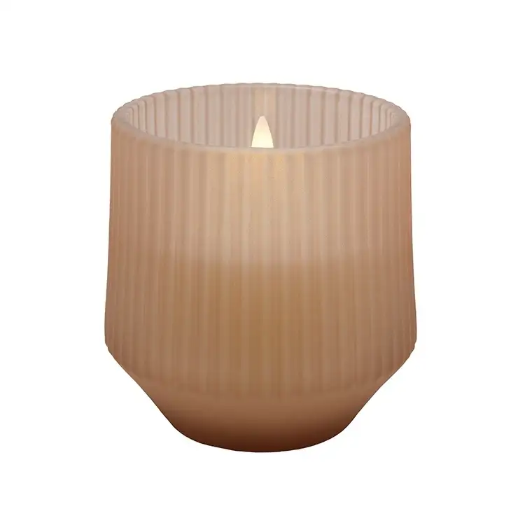 Uyuni led-geurkaars Scented Wax Uplift 8,5 x 9,5cm beige
