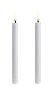 Uyuni led-kaars diner mini 1,3 x 13,8 cm nordic white 2pack